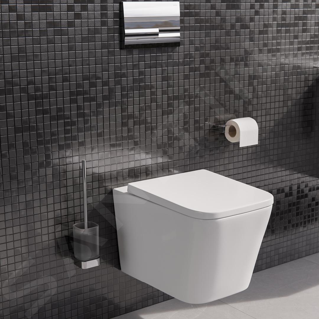 Kielle Arkas I závesné WC s doskou SoftClose, Vortex Rimless+, biele